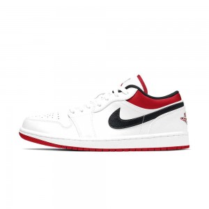 Nike AIR JORDAN 1 LOW "White University Red Black" 553558-118 White/University Red/Black | 95RKFMNOZ