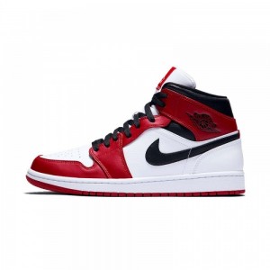 Nike AIR JORDAN 1 MID "CHICAGO" 2020 554724-173 White/Gym Red/Black | 46JBXIAYW