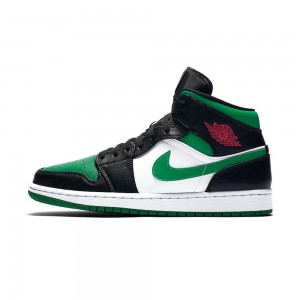 Nike AIR JORDAN 1 MID "Green Bombeu" 554724-067 Pine Green/White/Black/Red | 87FSDTZCB