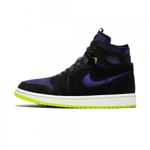 Nike Air Jordan 1 Zoom Confort "Lemon Venom" CT0979-001 Black/Court Purple-lemon Venom-sail | 61CGAJPIW